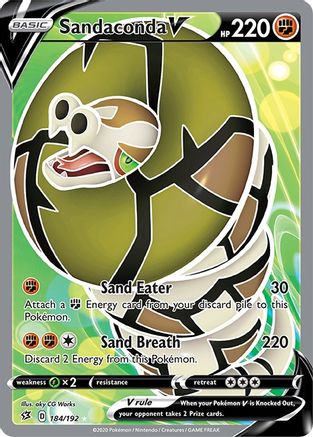 Sandaconda V (Full Art) 184/192 Holofoil [SWSH: Rebel Clash] Pokemon Single Pokémon