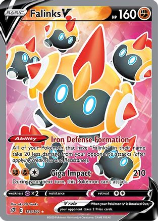 Falinks V (Full Art) (185/192) Holofoil [SWSH: Rebel Clash] Pokemon Single Pokémon