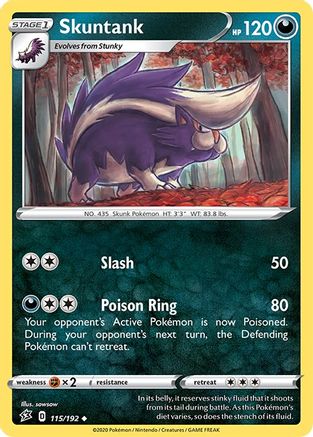 Skuntank (115/192) [SWSH: Rebel Clash] Pokemon Single Pokémon