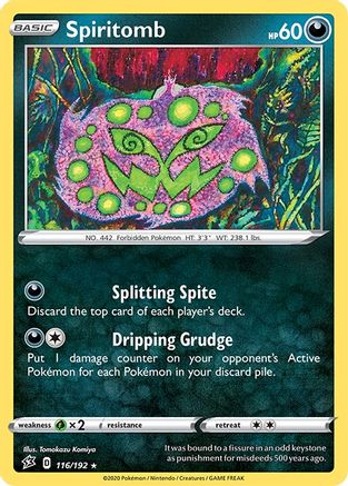 Spiritomb (116/192) [SWSH: Rebel Clash] Pokemon Single Pokémon
