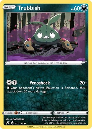 Trubbish (117/192) Reverse Holofoil [SWSH: Rebel Clash] Pokemon Single Pokémon