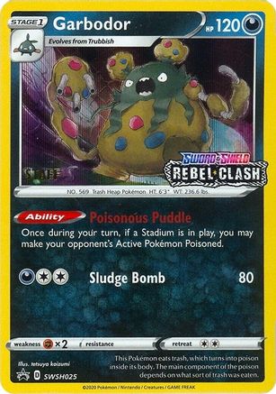 Garbodor - SWSH025 (Prerelease) [Staff] () Holofoil [Promos: SWSH Promo Cards] Pokemon Single Pokémon