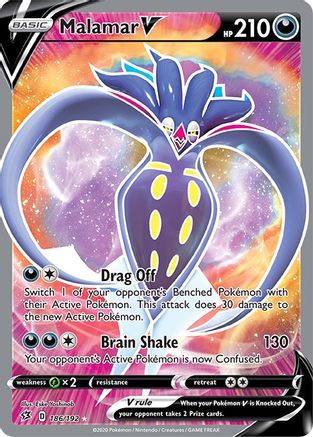 Malamar V (Full Art) (/192) Holofoil [SWSH: Rebel Clash] Pokemon Single Pokémon