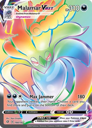 Malamar VMAX (Secret) (198/192) - [SWSH: Rebel Clash] Holofoil Pokemon Single Pokémon