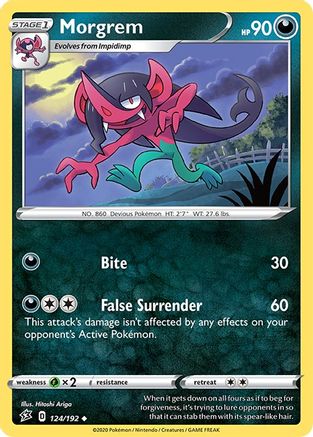 Morgrem (124/192) [SWSH: Rebel Clash] Pokemon Single Pokémon
