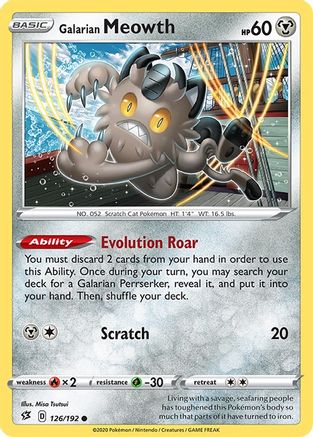 Galarian Meowth (126/192) [SWSH: Rebel Clash] Pokemon Single Pokémon