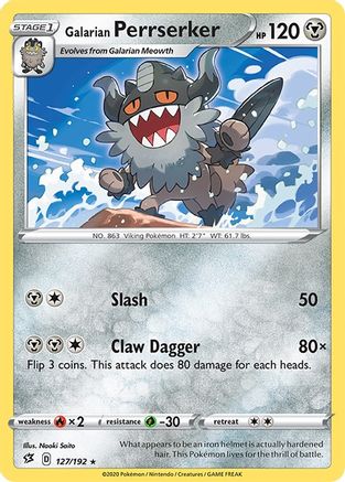Galarian Perrserker (127/192) [SWSH: Rebel Clash] Pokemon Single Pokémon