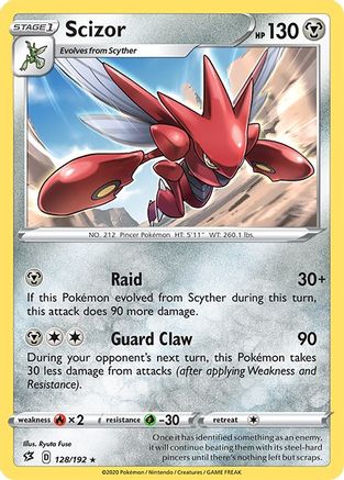 Scizor (128/192) [SWSH: Rebel Clash] Pokemon Single Pokémon