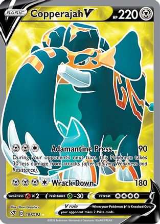 Copperajah V (Full Art) (187/192) Holofoil [SWSH: Rebel Clash] Pokemon Single Pokémon