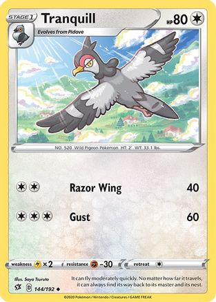 Tranquill (/192) Reverse Holofoil [SWSH: Rebel Clash] Pokemon Single Pokémon