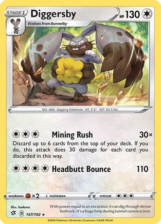 Diggersby (/192) Reverse Holofoil [SWSH: Rebel Clash] Pokemon Single Pokémon