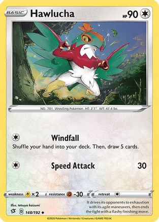Hawlucha (148/192) Reverse Holofoil [SWSH: Rebel Clash] Pokemon Single Pokémon