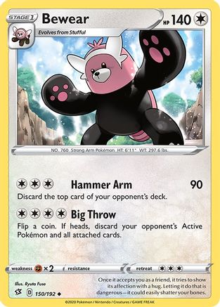 Bewear (150/192) [SWSH: Rebel Clash] Pokemon Single Pokémon