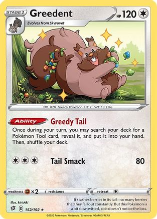 Greedent (152/192) Reverse Holofoil [SWSH: Rebel Clash] Pokemon Single Pokémon