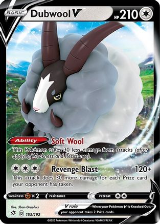 Dubwool V (153/192) Holofoil [SWSH: Rebel Clash] Pokemon Single Pokémon