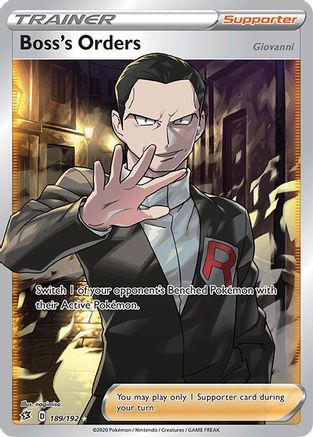 Boss's Orders (Full Art) (189/192) Holofoil [SWSH: Rebel Clash] Pokemon Single Pokémon