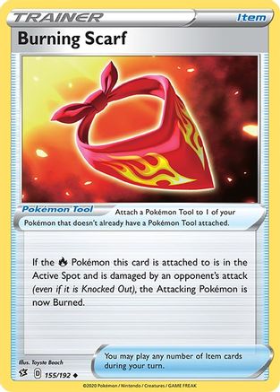 Burning Scarf (155/192) [SWSH: Rebel Clash] Pokemon Single Pokémon