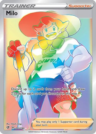 Milo (Secret) 201/192 Holofoil [SWSH: Rebel Clash] Pokemon Single Pokémon
