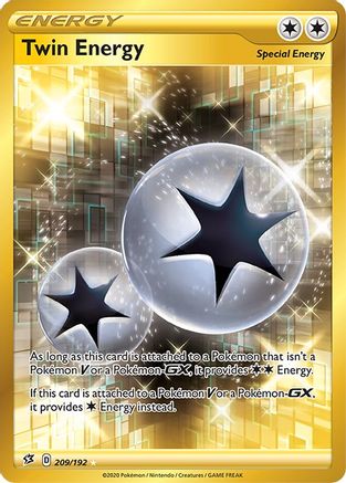 Twin Energy (Secret) (209/192) Holofoil [SWSH: Rebel Clash] Pokemon Single Pokémon