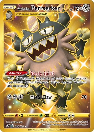 Galarian Perrserker (Secret) (205/192) Holofoil [SWSH: Rebel Clash] Pokemon Single Pokémon