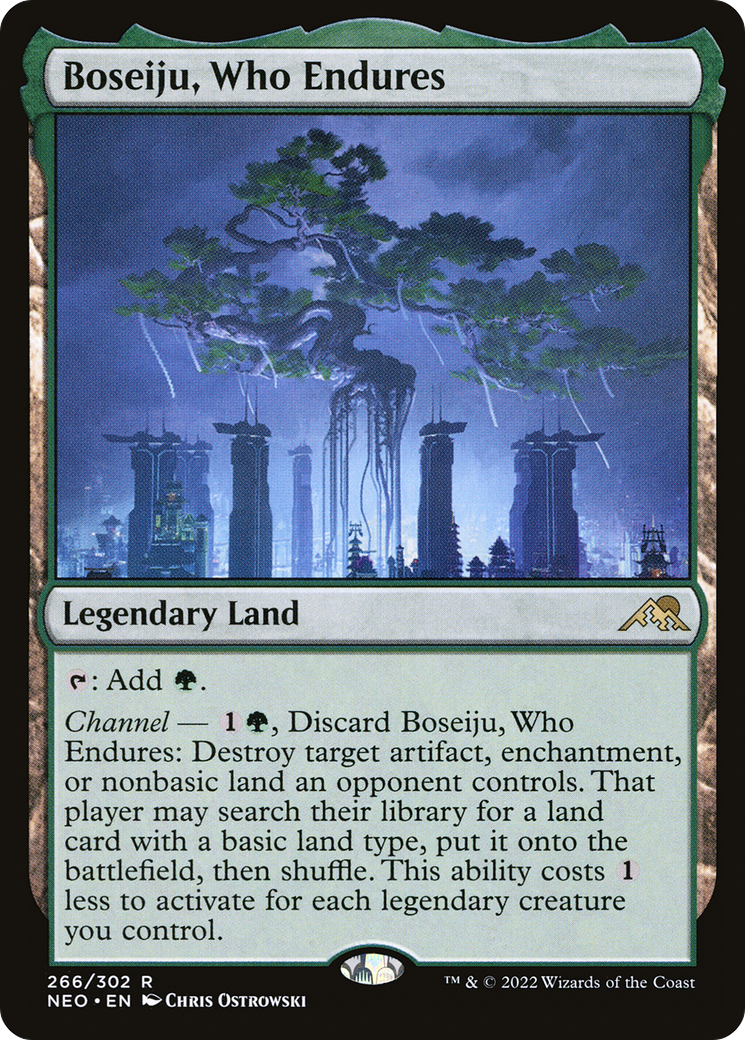 Boseiju, Who Endures (NEO-266) [Kamigawa: Neon Dynasty] Foil MTG Single Wizards of the Coast
