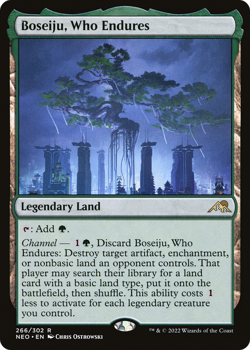 Boseiju, Who Endures (NEO-266) [Kamigawa: Neon Dynasty] MTG Single Wizards of the Coast