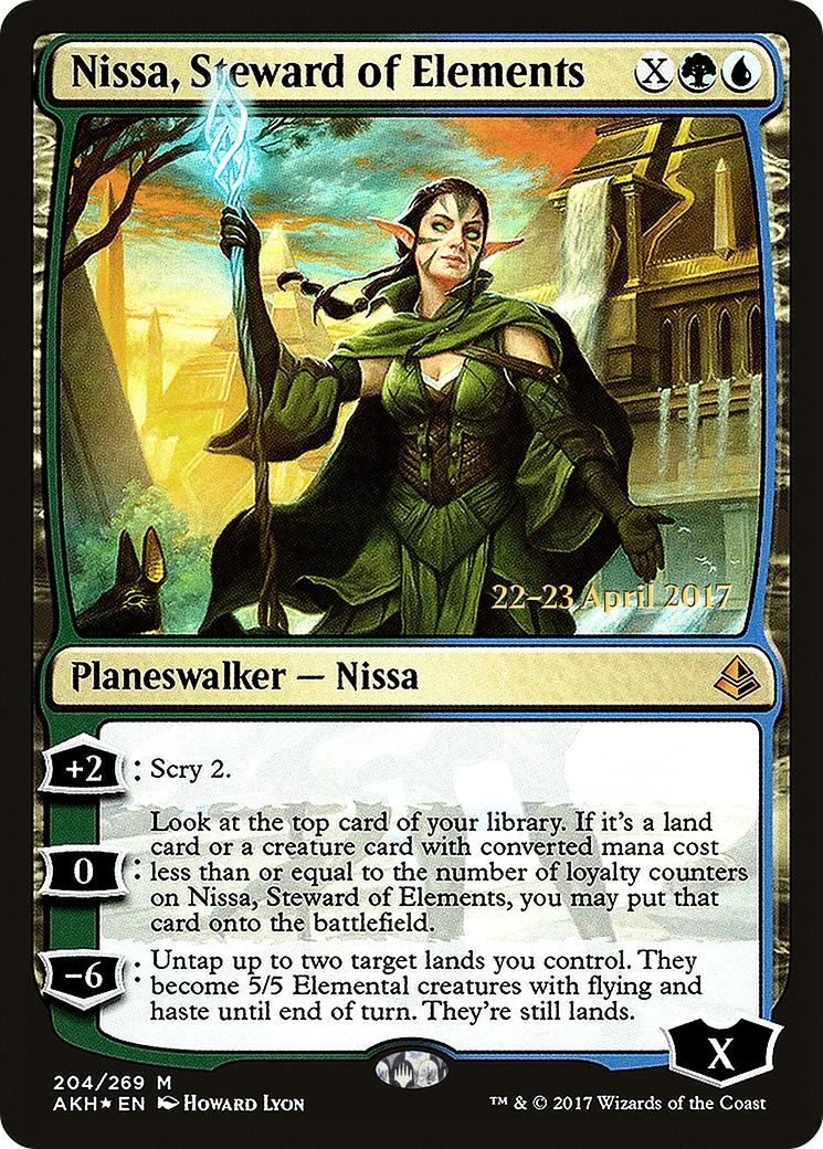 Nissa, Steward of Elements (PRE-204) [Amonkhet Promos] Foil MTG Single Wizards of the Coast