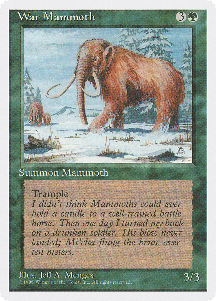 War Mammoth (4ED-286) [Fourth Edition] MTG Single Wizards of the Coast