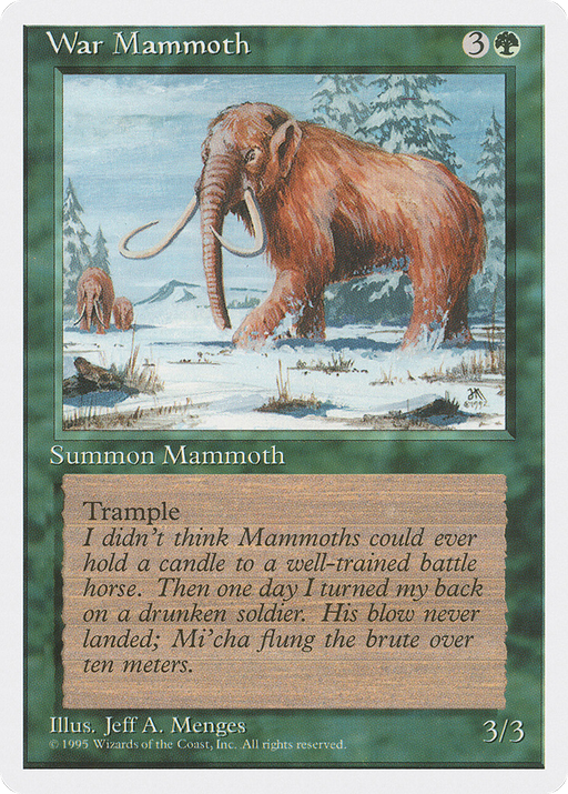 War Mammoth (4ED-286) [Fourth Edition] MTG Single Wizards of the Coast