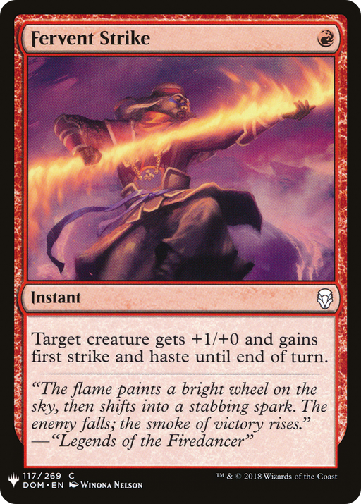 Fervent Strike (LIST-DOM-117) [Mystery Booster] The List MTG Single Wizards of the Coast