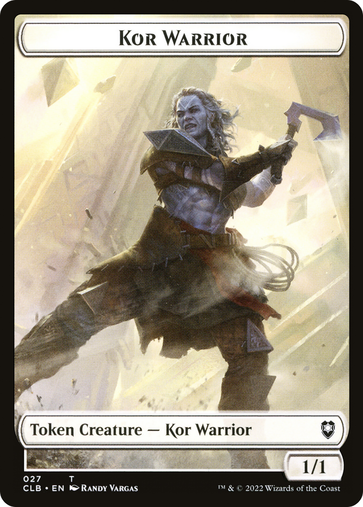 Kor Warrior (TCLB-027) [Tokens] Battle for Baldur's Gate Tokens MTG Single Wizards of the Coast