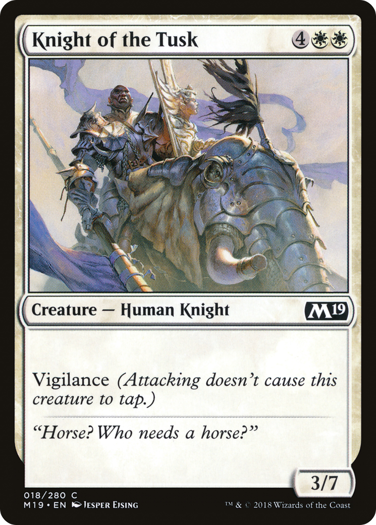 Knight of the Tusk (M19-018) [Core Set 2019] MTG Single Wizards of the Coast