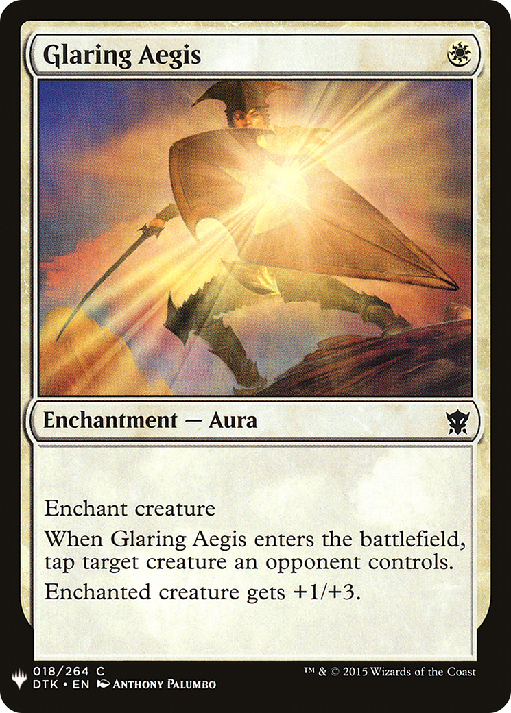 Glaring Aegis (LIST-018) [Mystery Booster] The List MTG Single Wizards of the Coast