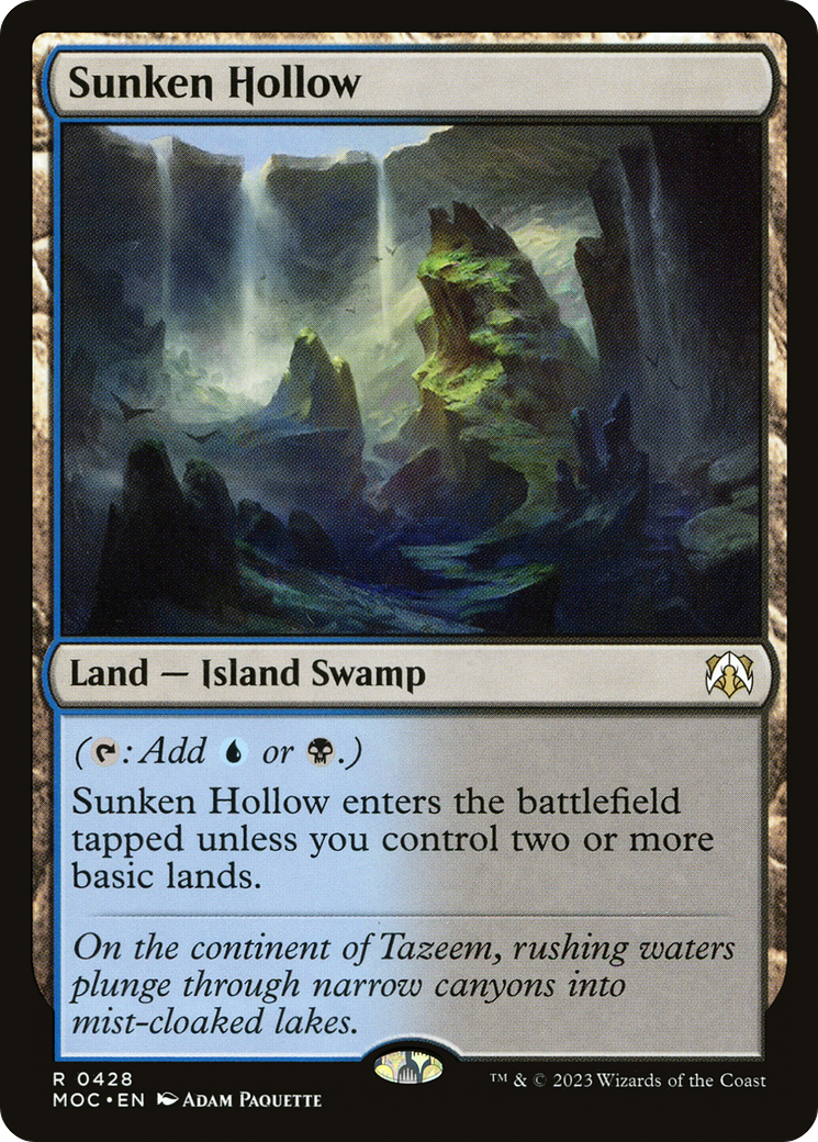 Sunken Hollow (MOC-428) [March of the Machine Commander] MTG Single Wizards of the Coast