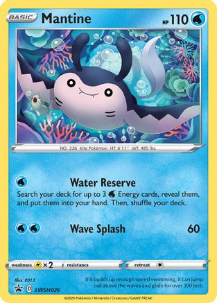 Mantine SWSH026/307 Holofoil [Promos: SWSH Promo Cards] Pokemon Single Pokémon
