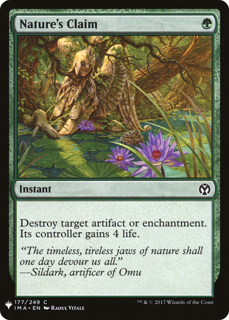 Nature's Claim (LIST-IMA-177) [Mystery Booster] The List MTG Single Wizards of the Coast