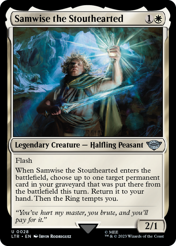 Samwise the Stouthearted (LTR-028) [The Lord of the Rings: Tales of Middle-earth] Foil MTG Single Wizards of the Coast