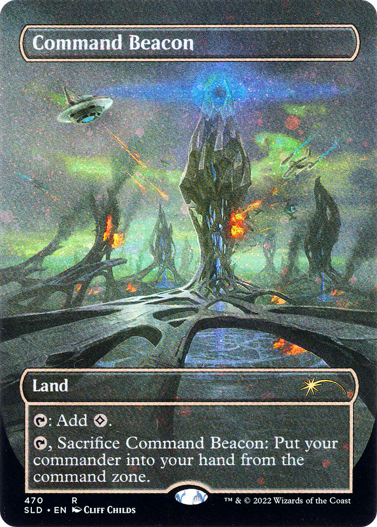 Command Beacon (Galaxy Foil) (SLD-470) [Secret Lair] Drop (Borderless) Foil MTG Single Wizards of the Coast