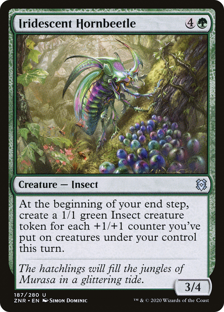 Iridescent Hornbeetle (ZNR-187) [Zendikar Rising] Foil MTG Single Wizards of the Coast