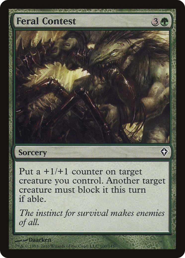 Feral Contest (WWK-100) [Worldwake] Foil MTG Single Wizards of the Coast