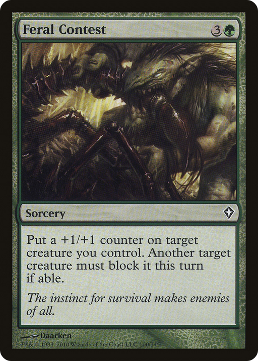 Feral Contest (WWK-100) [Worldwake] MTG Single Wizards of the Coast