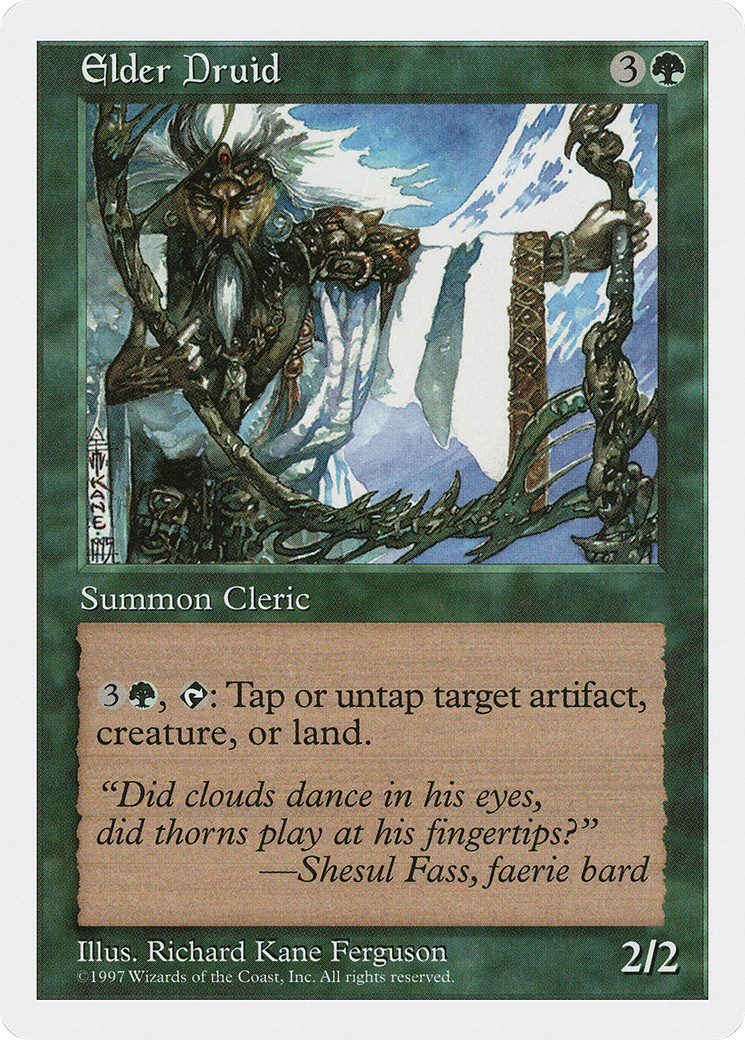Elder Druid (5ED-290) [Fifth Edition] MTG Single Wizards of the Coast
