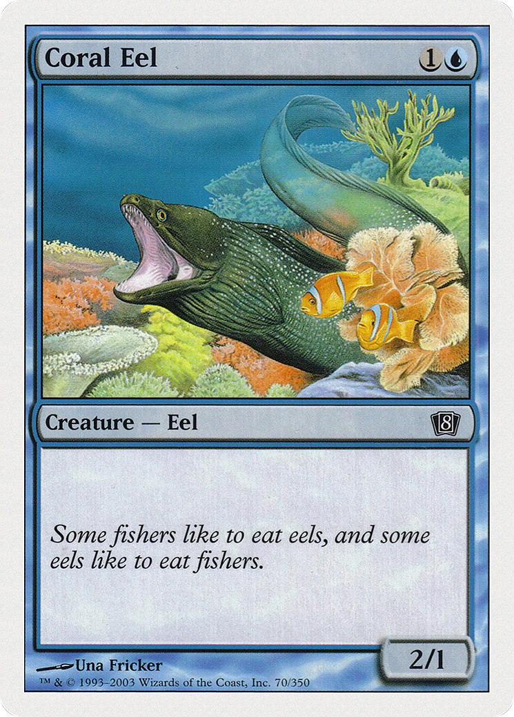 Coral Eel (8ED-070) [8th Edition] MTG Single Wizards of the Coast