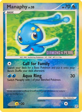 Manaphy 9/130 [Diamond & Pearl] () Reverse Holofoil [Promos: Burger King Promos] Pokemon Single Pokémon