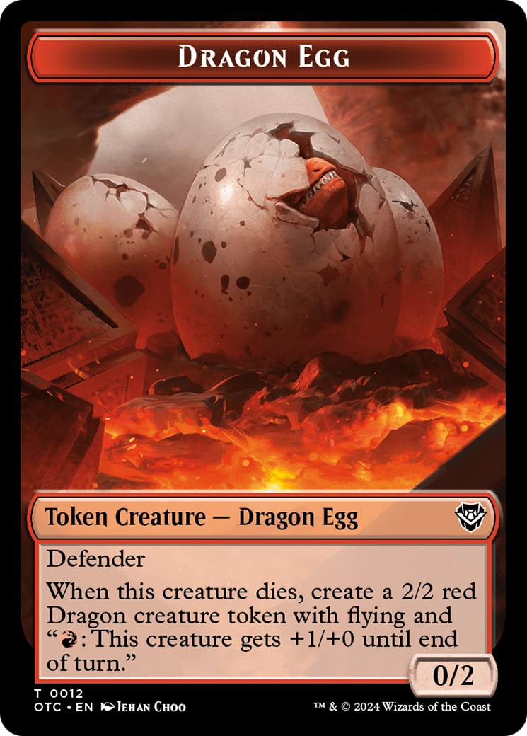 Dragon Egg (TOTC-012) [Tokens] Outlaws of Thunder Junction Commander Tokens MTG Single Wizards of the Coast