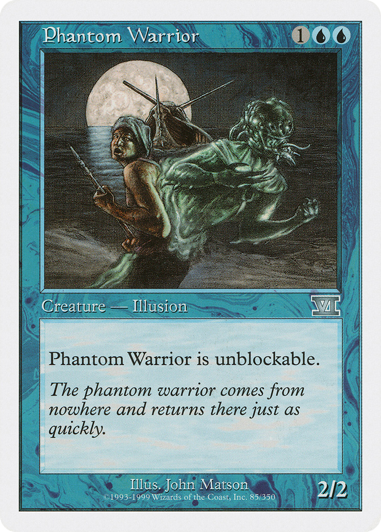 Phantom Warrior (6ED-085) [Classic Sixth Edition] MTG Single Wizards of the Coast