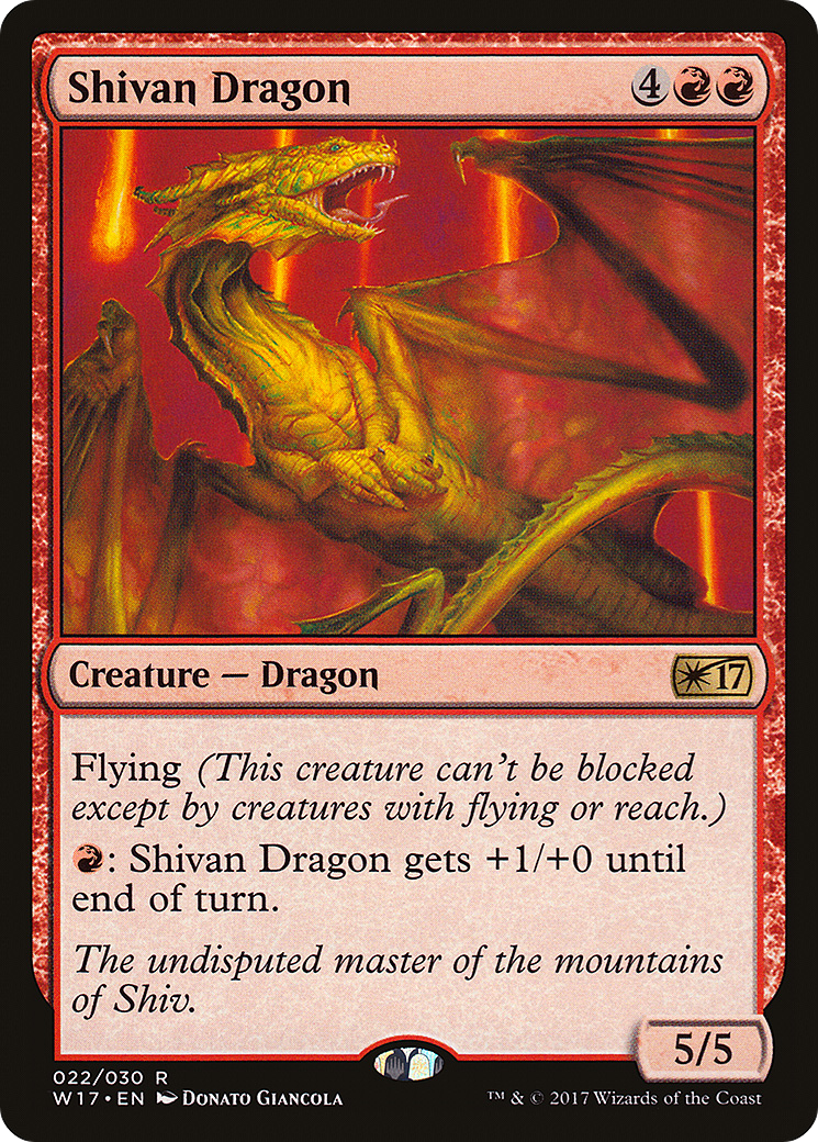 Shivan Dragon (W17-022) [Misc] Welcome Deck 2017 MTG Single Wizards of the Coast