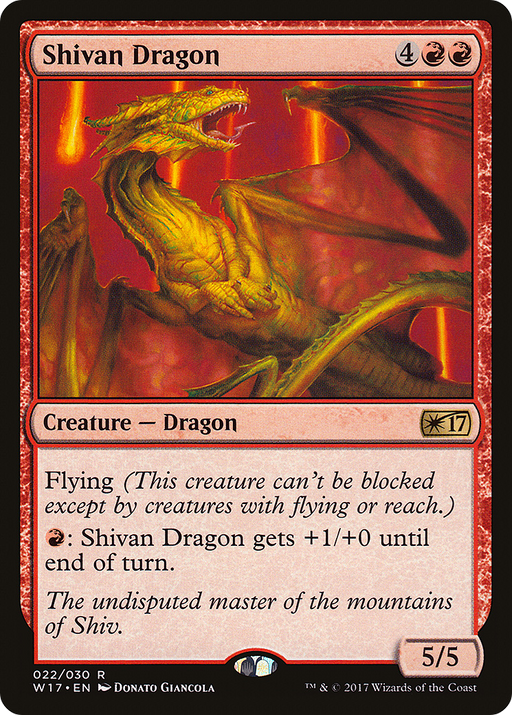 Shivan Dragon (W17-022) [Misc] Welcome Deck 2017 MTG Single Wizards of the Coast