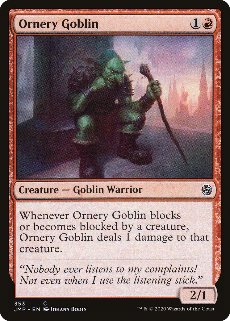 Ornery Goblin (JMP-353) [Jumpstart] MTG Single Wizards of the Coast