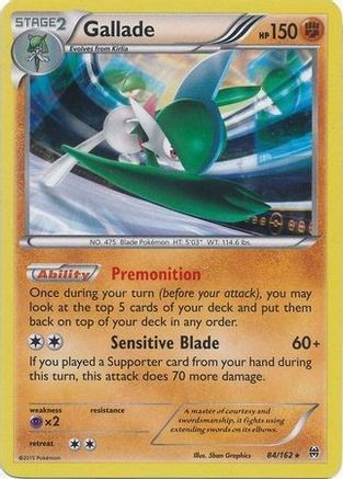 Gallade - 84/162 (Cosmos Holo) () Holofoil [Misc: Blister Exclusives] Pokemon Single Pokémon
